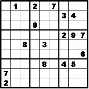 64 K. Nagy Emese Sudoku A 9 9-es tábla összes sorába és oszlopába úgy kell beírni a számokat 1 9-ig, hogy minden szám csak egyszer szerepeljen soronként vagy oszloponként.