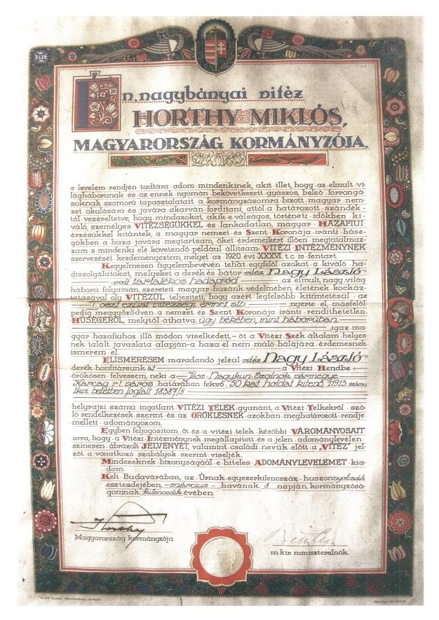 Mi a Szabad Nagy Kunok hajdani székvárosának, Karcag rendezett tanácsú városnak képviselőtestülete, adjuk tudtára mindenkinek, kiket a jelenben illet, vagy jövőben illetni fog, hogy 1920.