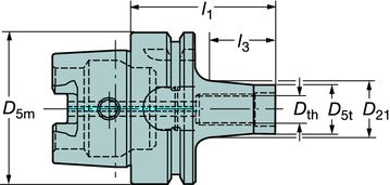 HSK maró befogó A/C forma Szár menetes csatlakozással (MSSC) CoroMill moduláris forgácsoló szerszám SZRSZÁMRNDSZRK 392.