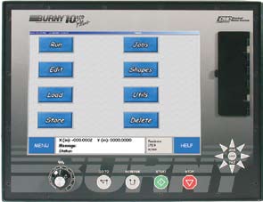 CNC vezérlőegységek A Burny CNC vezérlőegységek a vágógép működését irányítják automata vagy kézi üzemmódban.