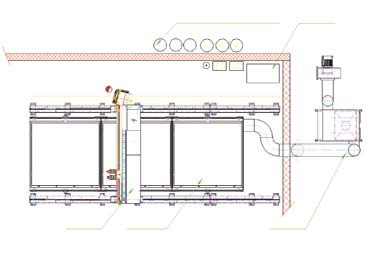 nyomás) Szűrő elszennyeződésének ellenőrzése 1.400 m3/h 1 x 1200 m3/h 230 V / 50 Hz do 70 db(a) cca.