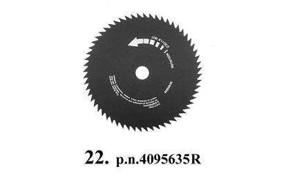 4 hambaga ketas ø 10 /255 mm, paksus 1,4 mm 19. 8 hambaga ketas ø 10 /255 mm, paksus 1,4 mm 20. 22 hambaga ketas ø 8 /200 mm, paksus 1,6 mm (BC420) 22. 60 hambaga ketas ø 10 /255 mm, paksus 1,4 mm 24.