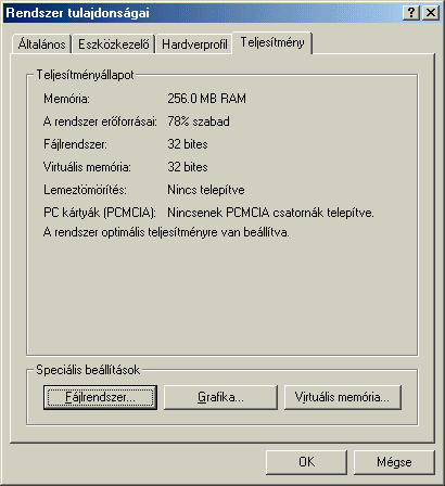 A rendszer-visszaállítás kikapcsolásához Windows Me rendszerben kövesse