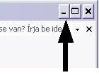 Az ablak jobb felső sarkában találjuk a címsoron a vezérlőgombokat.