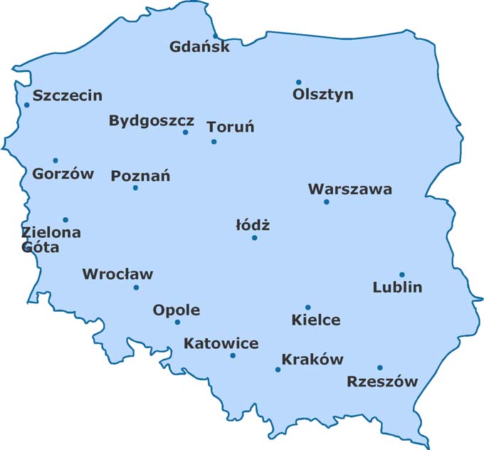 Lengyelország Terület: 322.500 km2 Lakosság: 38 Mio. Főváros: Varsó (1,8 Mio.