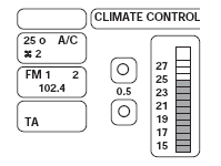 Klímavezérlés, gyors áttekintő GYORS ÁTTEKINTÉS A légkondícionáló berendezés két változata kapható: egyzónás és kétzónás kivitelű. A klímaberendezés működtetéséhez érintse meg a gombot a kijelzőn.