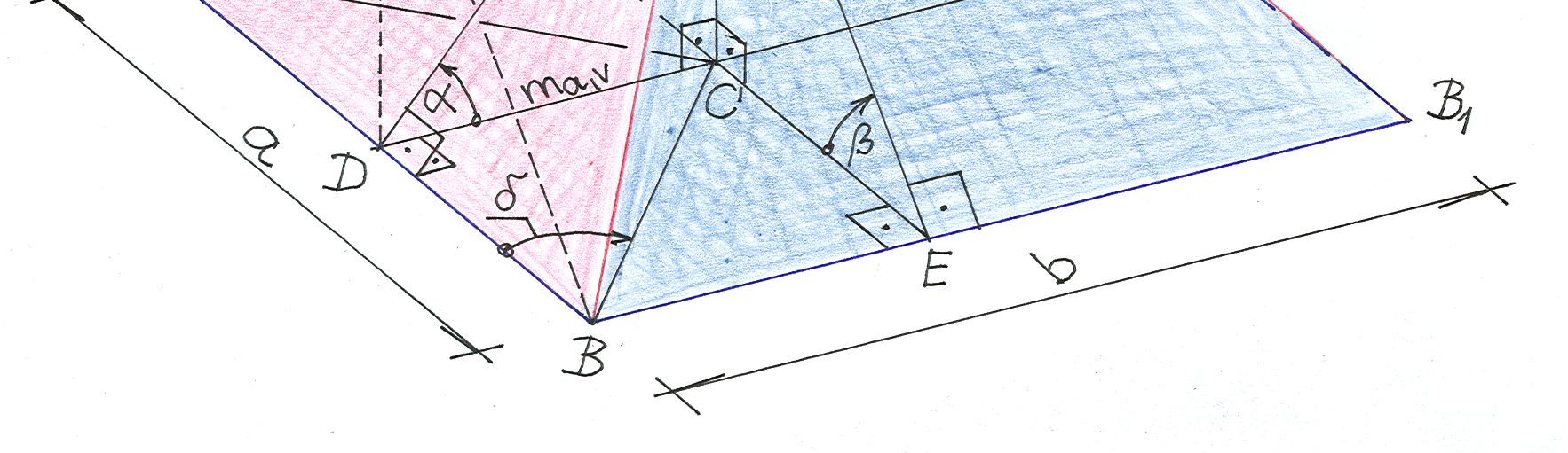 ábr Az ABC Δ területe: ABC' m,v; ( ) z ABC Δ területe: ABC m ;