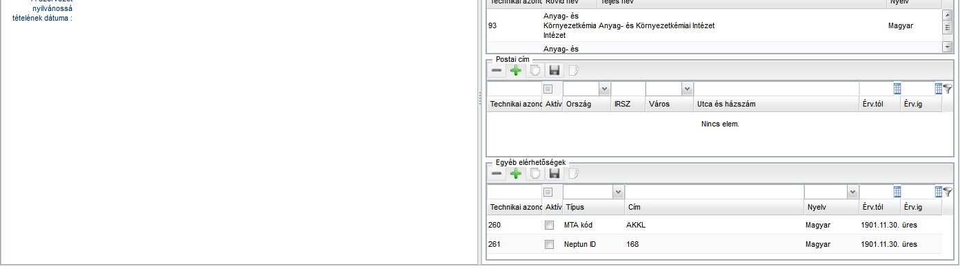 Az intézménykezelőben szintén több adat megadható majd, mint a