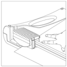Görgős vágógép A vágható papír mérete: 334 x 240 mm (A4) Görgős vágó, beépített választó kapcsolóval és elállítódás elleni zárral. Vágási feladatok: 1. Egyenes vágás Vágási teljesítmény: max.
