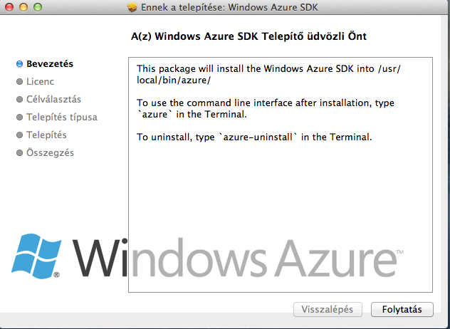 15. PaaS/SaaS Web Sites Azure Web Sites használata Mac OS X operációs rendszeren A Windows Azure lehetőségeit immár nemcsak Windows alatt, hanem Linux vagy akár Mac OS X rendszer alatt is