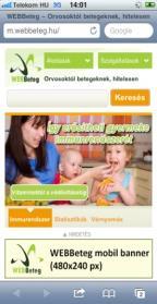 Mobil hirdetési felületek BANNERMEGJELENÍTÉS MOBIL ESZKÖZÖKRE CÉLOZVA Mobil optimalizált weboldal Felhasználóbarát
