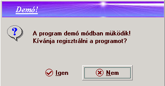Regisztrálás második formája Ha a gépén volt Armada program. Ha a most elsőnek telepített programot, de azt már nem először indítja.