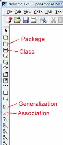 Az osztálydiagram palettája: Rajzoljunk egy package-et,