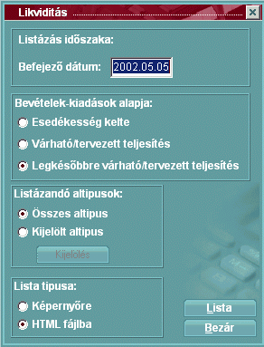 71 Pénzügyi Modul Partner, esedékesség kelte, bizonylatszám Ennél a listánál a várható bevételeinket, és kiadásainkat partnerenkénti bontásban láthatjuk, esedékességi időpont és bizonylatszám szerint