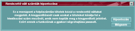 Tools menü 88 Eredeti és helyesbítő bizonylat Amennyiben az adott bizonylatok csoportja eredeti és helyesbítő bizonylatokat tartalmaz, akkor ezt a választást beállítva megjeleníthetjük az egymással