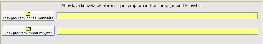 A programot indítva a következő képernyőt láthatják: Ezen a képernyőn tudják beállítani, hogy a MunBér11 program milyen elérési utat követve keresse meg és indítsa el automatikusan az AbevJava