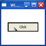 236 Egyes vezérlők rendelkeznek saját kerettel is, a Button például ilyen: <Button BorderBrush="Black" BorderThickness="5" Width="100" Height="30" Content="Click" /> Hasonlóan Windows Forms hoz a WPF