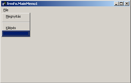 Delphi modul - 7. fejezet 4. Menjünk tervező nézetben az frmalap form Events lapjára, és keressük meg az OnClose eseményt.