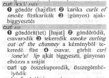 több szófajú szavak esetében minden szófajt külön szócikkben tárgyalnak (sajnos sem számmal, sem más módon nem jelölik ezeket a szócikkeket).