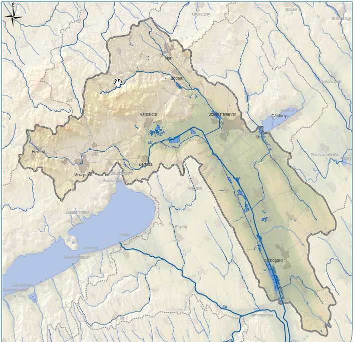 Az Észak-Mezőföld és Keleti-Bakony az 1-13 tervezési alegység az országos felosztásban, mely a Duna részvízgyűjtőjéhez tartozik.