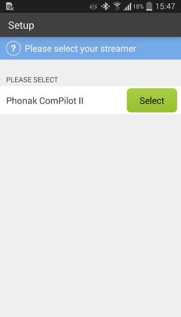 3. Párosítás egy Phonak hangtovábbító eszközzel Szükséges eszközök: A Phonak RemoteControl App alkalmazás használatához szüksége lesz egy Phonak hangtovábbító eszközre (ComPilot II vagy ComPilot Air