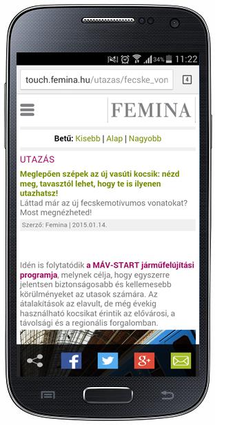 Kreatív: MOBILWEBOLDAL HIRDETÉSI FELÜLETEK INTERSTITIAL Méret: 480x654 px, 5 mp Napi listaár: Index mobil (index.hu) 2 :.200.000 Ft/nap Femina mobil (touch.femina.hu): 600.