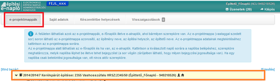 7. lépés: A benyújtott kérelmünk megjelenik a készenlétbe helyezések fül alatti táblázatban, állapota benyújtva". Az LLTK jóváhagyását követően meg fog változni az állapota készenléti állapot" ra.