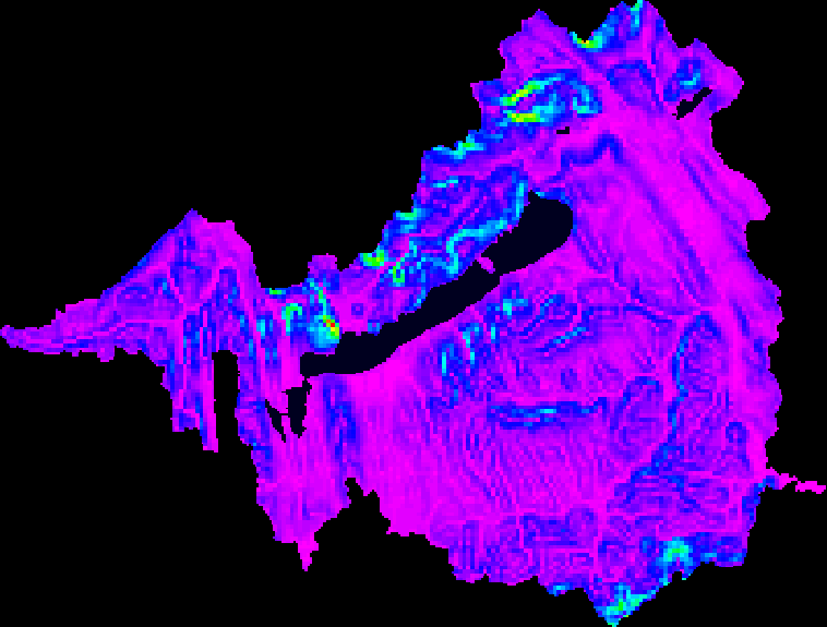 DIWA (DIistributed WAtershed) A vízgyűjtő leírásához szükséges adatok: digitális domborzati modell; felszín lejtése, felszíni összegyülekezési és vízfolyások hálózata, mederjellemzők (lejtése,