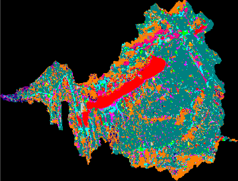 DIWA (DIistributed WAtershed) A vízgyűjtő leírásához szükséges adatok: digitális domborzati modell; felszín lejtése, felszíni összegyülekezési és vízfolyások hálózata, mederjellemzők (lejtése,