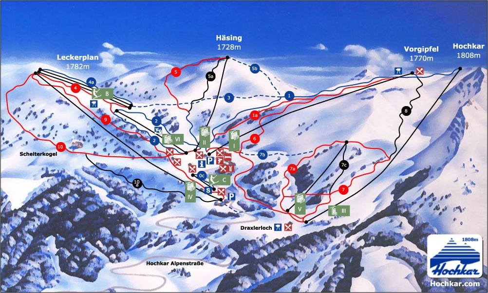 HOCHKAR 1380-1800 m, 19 km pályarendszer Pályaadatok: