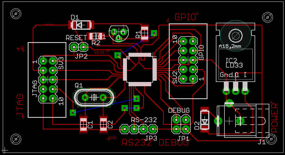 3.4. A PROCESSZOR MODUL LPC210x: maga a mikrovezérlő.