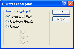 Tükrözés Kijelölés Kép/Tükrözés/Forgatás (CTRL+R) Tükrözés, forgatás, nyújtás, döntés 5. Feladat: Rajzolj pillangót!