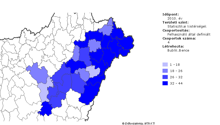 4.10. ábra: A rejtett gazdaságból származó jövedelmek aránya (%) Adatok forrása: GVI, 2012 Az alkalmazásban állók keresetei nagyjából egy szinten mozogtak 2000 és 2010 között, az országos az országos
