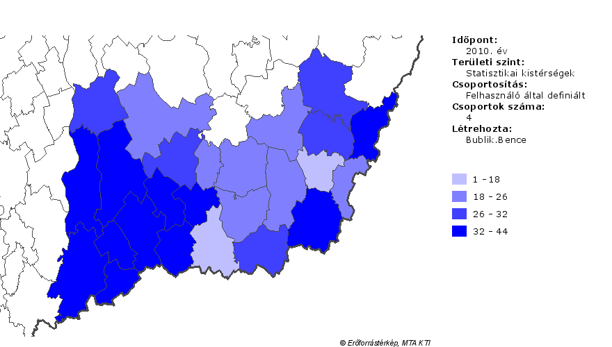 2.10. ábra: A rejtett gazdaságból származó jövedelmek aránya (%) Adatok forrása: GVI, 2012 Az alkalmazásban állók keresetei nagyjából egy szinten mozogtak 2000 és 2010 között, az országos átlag