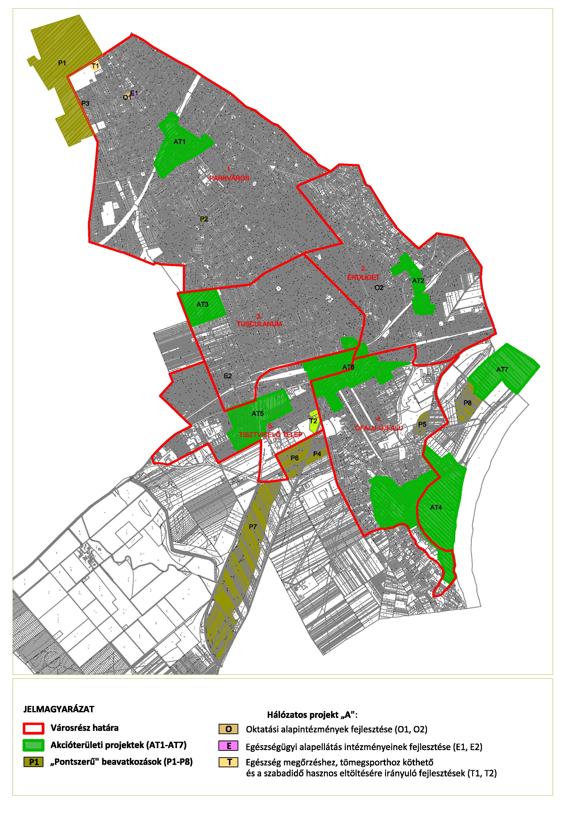 2.4 Áttekintő térkép a 2014-2020-ban tervezett