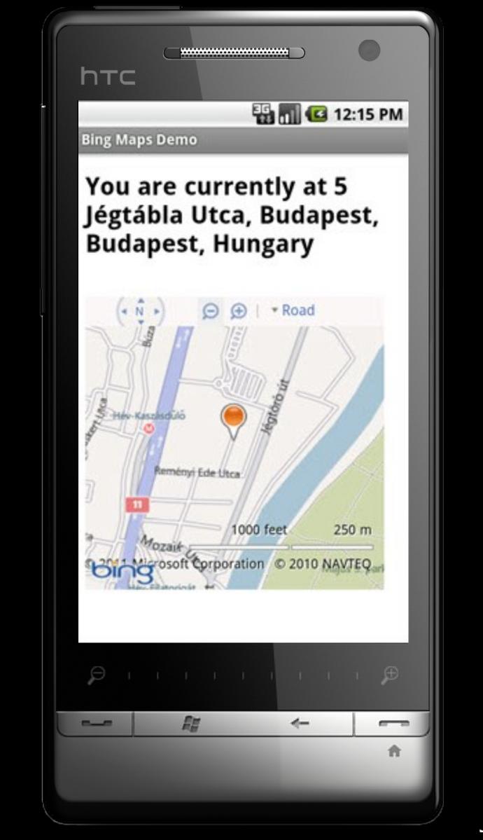 Google Maps felhasználás példa Copyright 2004-2011 IntelliFactory