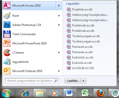 48 AZ ALKALMAZÁS HASZNÁLATA egérgomb folyamatos nyomva tartása közben új helyre, például a Windows munkaasztal mappájába, illetve területére húzhatjuk.
