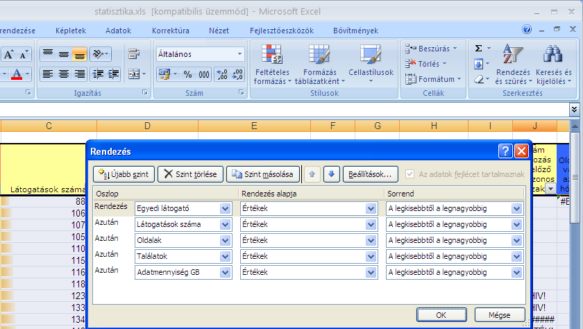 52 2007-es Excel újdonságok A Képletek szalag A függvények beillesztése, a képletek ellenőrzése (Képletvizsgálat), nevek kezelése viszont egyszerűbbé vált.