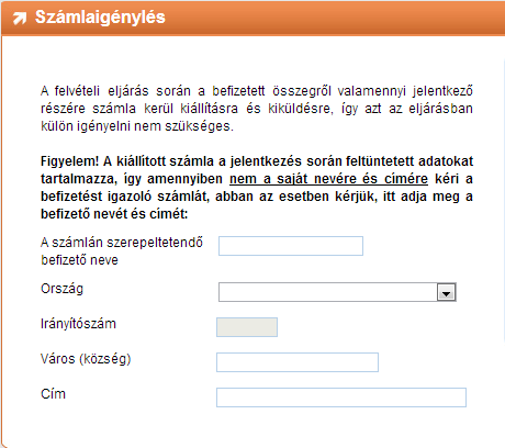 If you are finished with filling out the forms click on Mentés (Save) at the bottom of the page. Without filling out the Personal Data you are not able to proceed to the next steps.