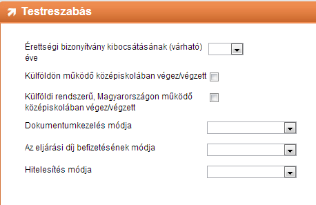 If you are going to make final examination in a Hungarian high school please tick in 2013- ban is érettségi vizsgát tesz.