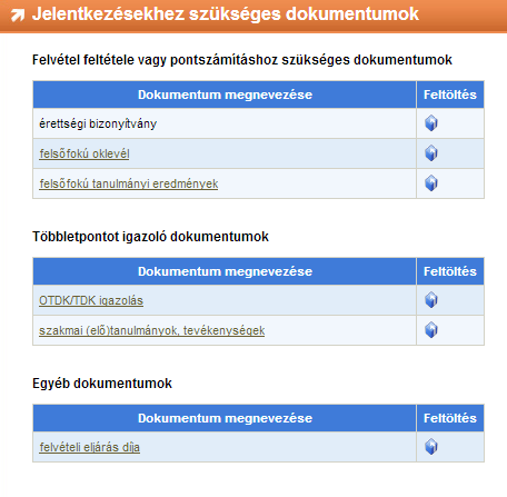 Uploading documents Now you must upload the required documents.
