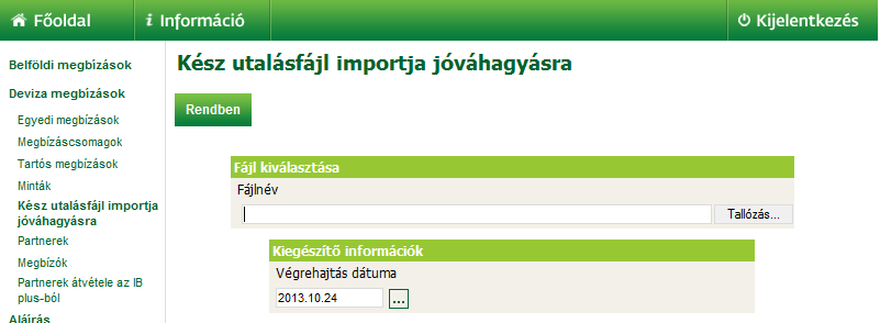 Az átutalási megbízás készítésekor is létrehozhatunk új Partner bejegyzést, ha a beviteli képernyőn a jelölőnégyzetbe kattintunk.