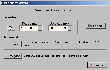 V I. E L S Z Á M O L Á S O K jegyeket, amelyek darabszámát a Pénztárforgalmi jelentés mutatja.