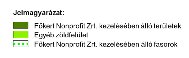 73. ábra: Főkert Nonprofit Zrt. kezelésében álló területek 10.2. Zöldterületek A főváros területén található zöldfelületek településrendezési szempontból többféle övezetbe tartoznak.
