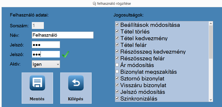 Fizetési módok Fizetési mód ablak engedélyezése: Ha engedélyezve van ez az opció, akkor a bizonylat lezárása után megjelenik egy ablak, ahol meg lehet adni, hogy milyen fizetőeszközzel rendezik a