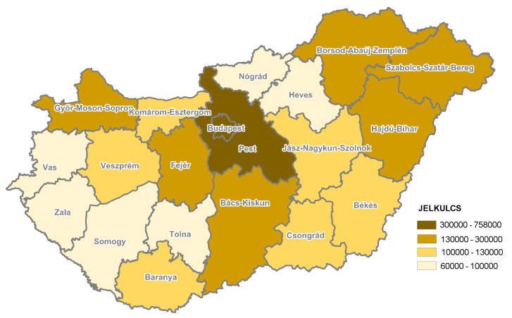 10.8. Infokommunikáció A mobiltelefon és internetellátottság kiemelkedően magas a megyében Mobiltelefon-előfizetések száma, 2010 (TEIR adatok alapján) Pest megyében az infokommunikációs hálózatok