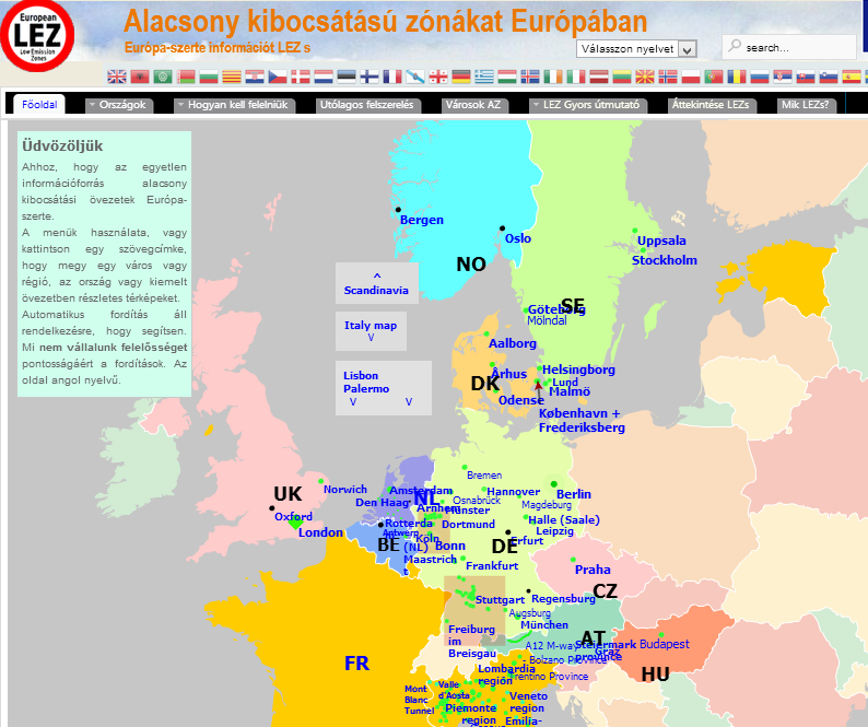 1.1. Alacsony emissziós zónák A KTI elkészítette: A füstköd-riadó tervek kidolgozásához alapadatok és tervezési segédlet a közúti gépjármű-közlekedés vonatkozásában Útmutató alacsony emissziós zónák