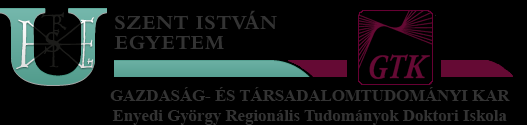 A Magyar Regionális Tudományi Társaság XII. Vándorgyűlése 2014. november 27-28., Veszprém 8.