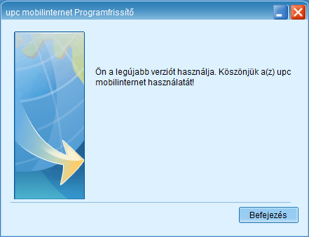 3.4.4. A program frissítése A upc mobilinternet program frissítését a Súgó -> Online frissítés menüponton keresztül végezheti el.