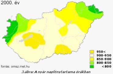 Magyarországon a napsugárzási viszonyok kedvezőbbek, mint az európai átlag (a napsütéses